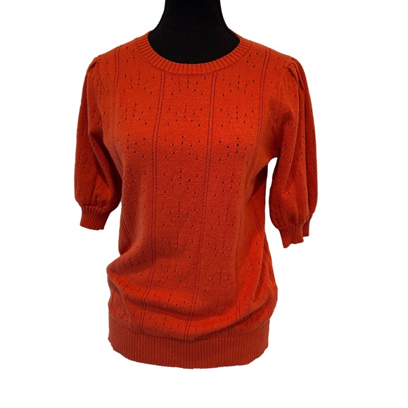 Merokeety Soft Chunky Knit Crewneck Sweater Size M Oversized Cozy Waffle Knit - Picture 1 of 5